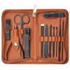 Picture of Tumkun Nail Kit, Manicure Kit, Nail Care Kit For Men, Manicure Pedicure Set, Nail Clippers Toenail Clippers Kit, Professional Manicure Kit Pedicure Kit, Leather color Travel Case, Set of 12.