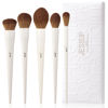 Picture of Jessup Makeup Brush Set 5Pcs Face Makeup Brushes Vegan Soft Foundation Brush Blush Brush Bronzer Contour Brush Highlighter Brush Fluffy Setting Powder Brush, Light Grey T493