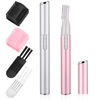 Picture of Chumia 2 Pcs Electric Eyebrow Trimmer Women Precision Face Razors Mini Shaver with Comb Christmas Women Gift Battery Operated Personal Epilator for Face Neck Fuzz Lips Leg(Pink, Silver)