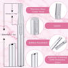 Picture of Chumia 2 Pcs Electric Eyebrow Trimmer Women Precision Face Razors Mini Shaver with Comb Christmas Women Gift Battery Operated Personal Epilator for Face Neck Fuzz Lips Leg(Pink, Silver)