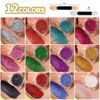 Picture of Teenitor Face Glitter Body Glitter Makeup Festival Glitter Gel, 12 Colors Face and Body Glitter Gel for Halloween Makeup, Hair Glitter Gel, Fine Glitter Gel Makeup, Glitter for Face and Hair