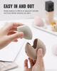 Picture of FERYES 2 PCS Makeup Sponge Holder - Shatterproof Eco-Friendly Silicone Beauty Make Up Blender Case for Travel