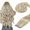 Picture of DOORES Hair Extensions Real Human Hair, Ash Blonde Highlighted Platinum Blonde 20 Inch 100g 40pcs, Tape in Remy Hair Extensions Straight Natural Hair for Women Skin Weft