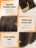 Picture of DOORES Tape in Hair Extensions Human Hair, Balayage Dark Brown to Chestnut Brown 50g 20pcs 18 Inch, Human Hair Extensions Natural Hair Extensions Remy Straight Hair Skin Weft