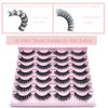 Picture of Russian Strip Lashes Yasnai DD Curl False Eyelashes Fluffy Cat eye Faux Mink Lashes Natural Eye Lashes 14 Pairs Pack