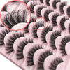 Picture of Russian Strip Lashes Yasnai DD Curl False Eyelashes Fluffy Cat eye Faux Mink Lashes Natural Eye Lashes 14 Pairs Pack
