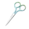 Picture of Motanar Multicolor Professional Grooming Scissors for Personal Care Facial Hair Removal and Ear Nose Eyebrow Trimming Stainless Steel Fine Straight Tip Scissors 3.9 Inch (Green)