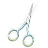 Picture of Motanar Multicolor Professional Grooming Scissors for Personal Care Facial Hair Removal and Ear Nose Eyebrow Trimming Stainless Steel Fine Straight Tip Scissors 3.9 Inch (Green)