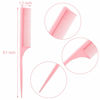 Picture of Leinuosen 3 Pack Carbon Fiber Rat Tail Styling Comb, Heat Resistant Anti Static Teasing Comb for Back Combing Root Teasing Adding Volume Evening Styling (Pink)