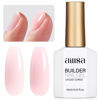 Picture of AILLSA Milky Pink Builder Gel for Nails 7 In 1 Hard Gel Polish for Nail Thickening Nude Strengthener Gel Polish Light Color Extension U V Gel for for French Manicure Base Coat Needed 0.51 Oz GB90