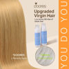Picture of DOORES Hair Extensions Seamless Clip in Hair Extensions, Honey Blonde110g 7pcs 14 Inch, Hair Extensions Clip in Human Hair Extensions Straight Trick Hair Seamless Invisi Edge Hair Extensions