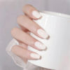 Picture of COSMOO Jelly White Nail Polish, 12ml Cream White Quick Dry Nail Lacquer for Nail Art Varnish, 0.41 fl oz
