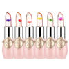 Picture of firstfly Pack of 6 Crystal Flower Jelly Lipstick, Long Lasting Nutritious Lip Balm Lips Moisturizer Magic Temperature Color Change Lip Gloss (Pink)