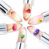 Picture of firstfly Pack of 6 Crystal Flower Jelly Lipstick, Long Lasting Nutritious Lip Balm Lips Moisturizer Magic Temperature Color Change Lip Gloss (Pink)