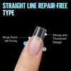 Picture of TOMICCA Short Coffin Nail Tips, Acrylic Nails Half Cover Nail Tips, No C Curve Full Matte Soft Gel x Nail Tips, Nail Extension Tips for Beginner and Professional 240Pcs 12 Sizes