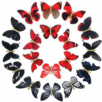 Picture of Boao 18 Pieces Glitter Butterfly Hair Clips for Girls Teens Women Hair Accessories (Trendy Styles)