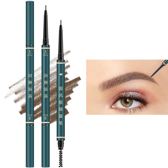 Picture of Eyebrow Pencil,3 PCS Waterproof Professional Makeup Micro Brow Pencil,Brow Kit with Eyebrow Brush and Razor,Ultra-Fine Mechanical Pencil,Eyebrow Pencils for Women