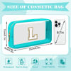 Picture of UIXIZQ Personalized Initial Letter Clear Makeup Bag,Preppy Small Nylon&PVC Cosmetic Zipper Bag with Chenille Letter,Travel Skincare Toiletry Bag,Monogram Christmas Gift for Teen Girls Women,L