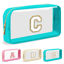 Picture of UIXIZQ Personalized Initial Letter Clear Makeup Bag,Preppy Small Nylon&PVC Cosmetic Zipper Bag with Chenille Letter,Travel Skincare Toiletry Bag,Monogram Christmas Gift for Teen Girls Women,C