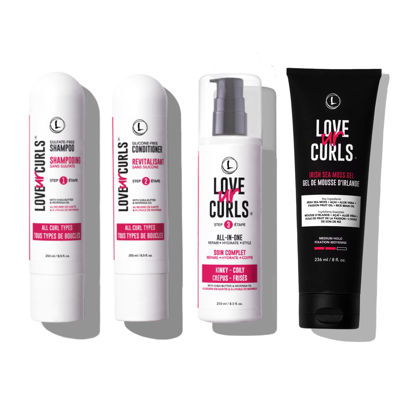 Picture of LUS (Love Ur Self) Ultra-Defining Curl Kit for Kinky-Coily Hair Simplified Irish Sea Moss, Aloe Vera & Shea Butter Hair Routine Vegan & Cruelty Free