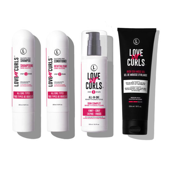 Picture of LUS (Love Ur Self) Ultra-Defining Curl Kit for Kinky-Coily Hair Simplified Irish Sea Moss, Aloe Vera & Shea Butter Hair Routine Vegan & Cruelty Free