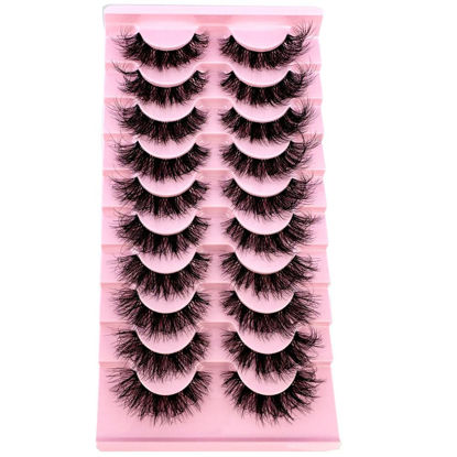 Picture of HBZGTLAD Soft Mink Eyelashes 3D Curl Winged End Eye Elongated Fake Lashes Thick Handmade Natural False Eyelash Messy Cross Lash Wholesale (LN118)