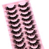 Picture of HBZGTLAD Soft Mink Eyelashes 3D Curl Winged End Eye Elongated Fake Lashes Thick Handmade Natural False Eyelash Messy Cross Lash Wholesale (LN118)