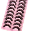 Picture of HBZGTLAD Soft Mink Eyelashes 3D Curl Winged End Eye Elongated Fake Lashes Thick Handmade Natural False Eyelash Messy Cross Lash Wholesale (LN118)