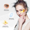 Picture of Permotary 30 Pairs 24K Gold Gel Crystal Collagen Eye Pads,Crystal Collagen Under Eye Mask for Moisturizing,Reducing Fine Lines&Dark Circles& Puffy Eyes Under Eye Patch for Women Men, Gold Boxed