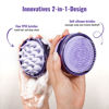 Picture of SHINLEA 2 in 1 Scalp Massager Shampoo Brush with Soft Silicone Bristles for Hair Growth and Dandruff Removal, Hair Brush Head Massager Scalp Scrubber Exfoliator for Both Wet and Dry Use (Purple)