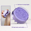 Picture of SHINLEA 2 in 1 Scalp Massager Shampoo Brush with Soft Silicone Bristles for Hair Growth and Dandruff Removal, Hair Brush Head Massager Scalp Scrubber Exfoliator for Both Wet and Dry Use (Purple)