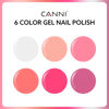 Picture of CANNI 6Pcs 9ml Pink Gel Nail Polish Set- Hot Pink Gel Polish Kit DIY at Home Salon Valentines Day Christmas New Year's Gifts for Girls