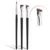 Picture of Fine Angled Eyeliner Brush, JASSINS Ultra thin Precision EyeLiner Makeup Brushes Set, Fine Point Eyeliner Brush, Synthetic Bristles Eye Makeup Tool (3 Pcs)