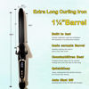 Picture of abp 1.25 Inch Curling Iron Extra Long Barrel with Ceramic Coating for Long/Medium Hair,1 1/4 INCH LCD Display Instant Heat up to 450°F with clamp,Hair Style Tool Girls & Women
