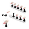 Picture of 4 Sets Black Nail Stand for Press on Nails Display, Magnetic Fake Nail Tips Holder for Painting Nails Practice, Beginner Acrylic Nail Art Kit Accessories, Nail Salon Equipment and Decorations