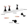 Picture of 4 Sets Black Nail Stand for Press on Nails Display, Magnetic Fake Nail Tips Holder for Painting Nails Practice, Beginner Acrylic Nail Art Kit Accessories, Nail Salon Equipment and Decorations