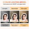 Picture of COSYGLOW Travel Makeup Mirror with Light: 3 Color Lighting Portable Mirror with Touch Screen Rechargeable Adjustable LED Lights Vanity Hexagon Mirror for Travel, Desk, Home (Pink, 1 Mirror)