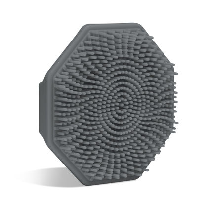 Picture of Sud Scrub® Antimicrobial Silicone Face Scrubber, 1 Pack, Gentle Face Exfoliator for Sensitive Skin, Eco Friendly Facial Cleansing Brush, Exfoliating Face Brush for Men and Women (Charcoal)