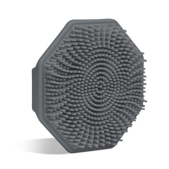Picture of Sud Scrub® Antimicrobial Silicone Face Scrubber, 1 Pack, Gentle Face Exfoliator for Sensitive Skin, Eco Friendly Facial Cleansing Brush, Exfoliating Face Brush for Men and Women (Charcoal)
