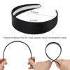 Picture of AHONEY Black Headband for Women Girls Satin Silk Headband Non Slip 1.57" Wide Plain Head Band Solid Hair Band DIY Halloween Costume Holiday Fasion Hair Accessories Gifts