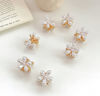 Picture of 10 Pcs Small Mini Pearl Claw Clips with Flower Design, Sweet Artificial Bangs Clips Decorative Hair Accessories for Women Girls