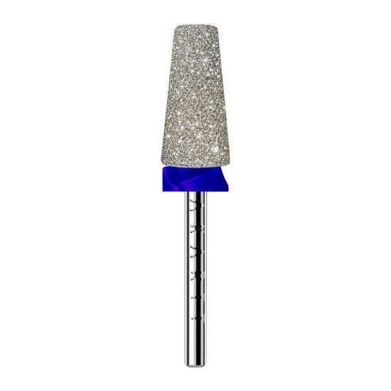 Picture of Makartt Electric Nail Drill Bits: Tapered Barrel Carbide Diamond Sanding Bit for Nail Prep Shaping, Upgrade Drill Tips with Cross Teeth & Dust-Proof Ring for Manicure Salon Cuticle Remove, M #150 Grit