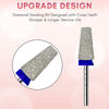 Picture of Makartt Electric Nail Drill Bits: Tapered Barrel Carbide Diamond Sanding Bit for Nail Prep Shaping, Upgrade Drill Tips with Cross Teeth & Dust-Proof Ring for Manicure Salon Cuticle Remove, M #150 Grit