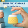 Picture of Gemice Travel Containers for Toiletries, Silicone Cream Jars TSA Approved Travel Size Containers with Toiletry Bag, Wide Mouth Leak-proof Travel Accessories with Lid for Cosmetic Cream (4 Pack)