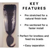 Picture of Leticia Pre sectioned Braiding Hair for Braids Chocolate Brown Braiding Hair Pre stretched Kanekalon Braiding Hair