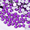 Picture of 1000 Pieces SS20 5mm Flatback Rhinestones Clear Glass Round Gems Crystals for Nail Art DIY Crafts Clothes Shoes Bags （Purple）