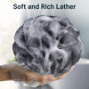 Picture of AmazerBath Loofah Sponge 60g/PCS, Shower Loofah for Men and Women - Body Scrubber Loofa Set of 3, Bath Sponge - Grey Blue-Pink-White