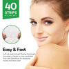 Picture of ShineMore Facial Wax Strips for hair removal - Hypoallergenic for All Skin Types - - Gentle and Fast-Working for Face, Eyebrow, Upper Lip, and Chin (40 Women Wax Strips + 4 Calming Oil Wipes NATURE NATION Ingredients )
