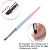 Picture of INENK Nail Art Clean Up Brushes,Nail Brushes for Cleaning Polish Mistakes on the Cuticles, Acetone Resistant Nail Brush, Fingernail Cleaning Brushes for Nail Art and Designs (2 Pcs Round&Angled)