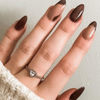 Picture of GLAMERMAID French Tip Nude Brown Press on Nails Medium Almond, Curve Glossy Jelly Soft Gel Glue on Nails Stiletto, Fake Nails Short Oval, Reusable Acrylic Stick on False Nails Kit for Women